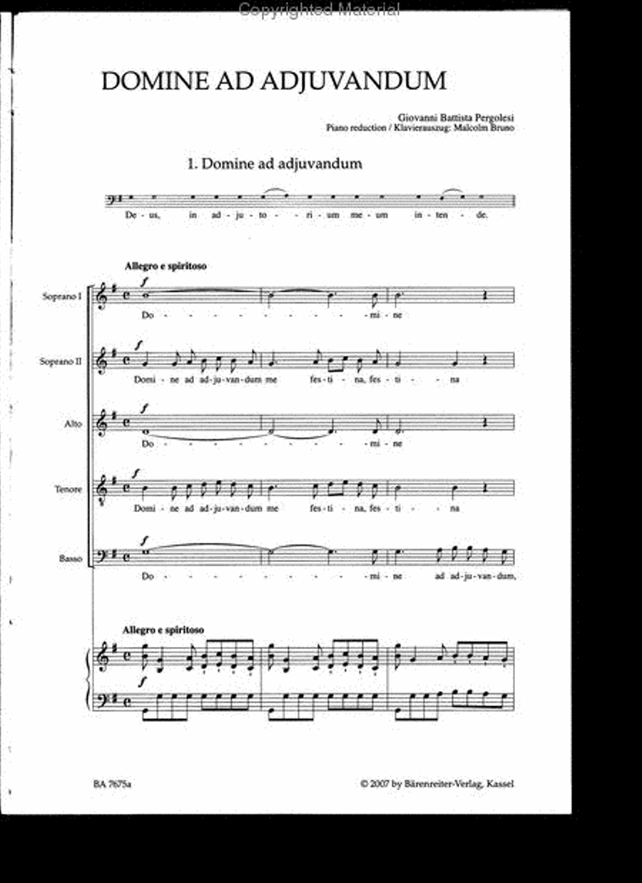 Vespro della Beata Vergine / Vesper SSATB scores gallery preview page 5