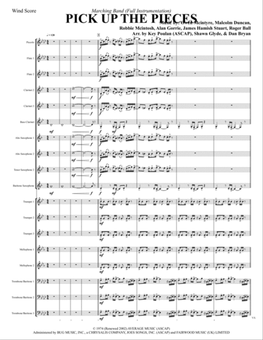 Pick Up The Pieces Marching Band scores gallery preview page 6