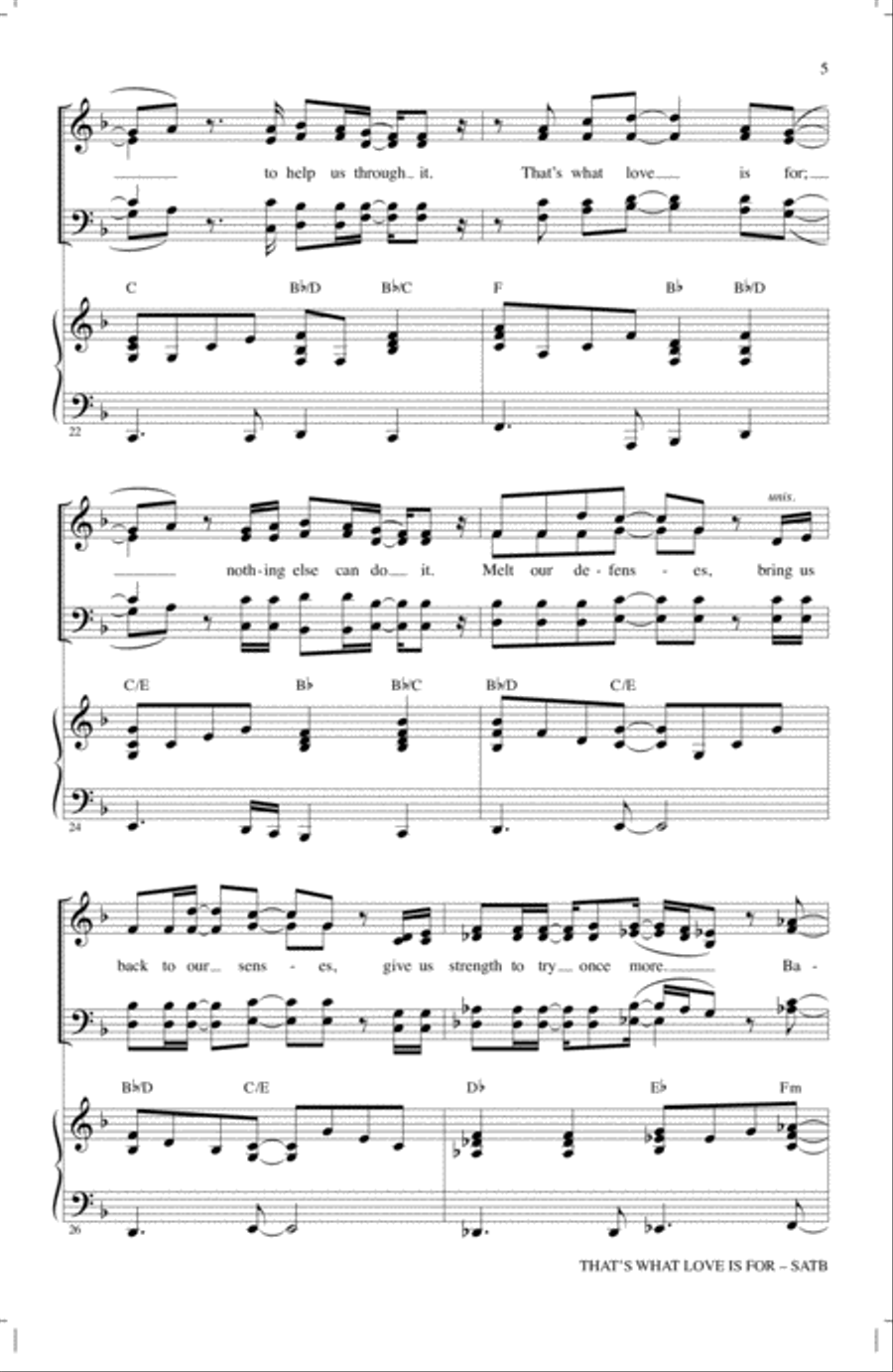 That's What Love Is For 4-Part scores gallery preview page 4