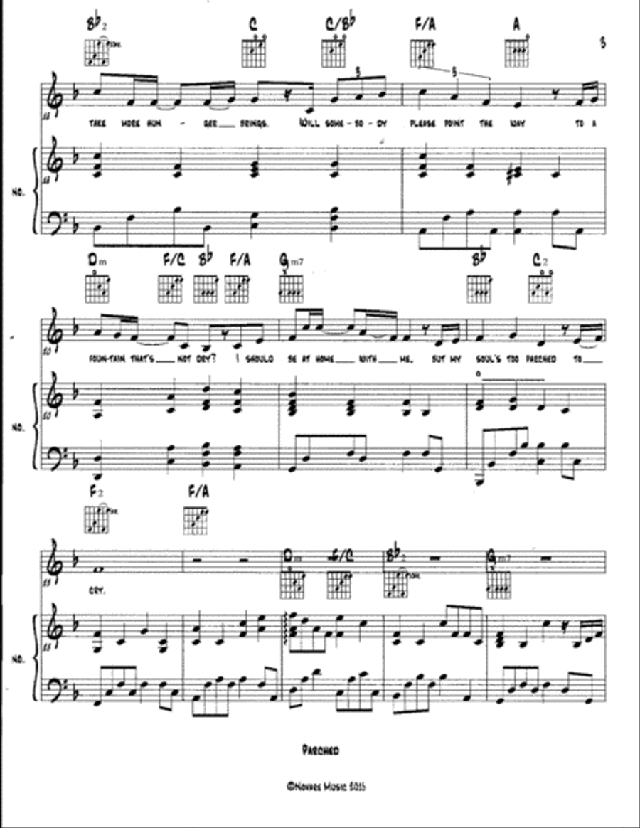 Parched (Vocal Solo, Piano Accompaniment) Small Ensemble scores gallery preview page 3
