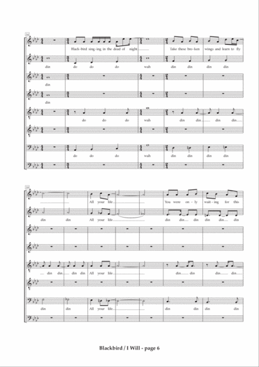 Blackbird Divisi scores gallery preview page 6