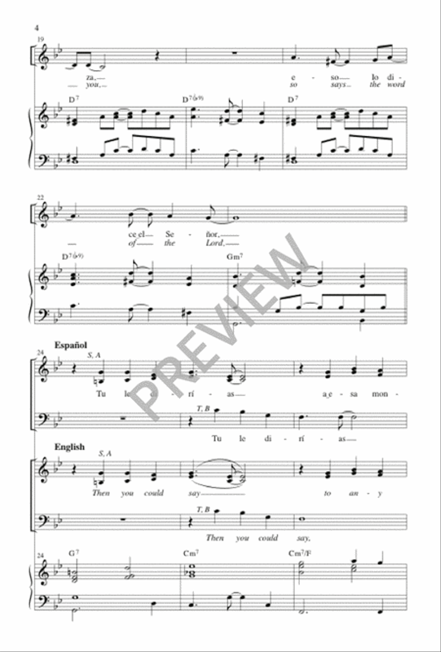 Si Tuvieras Fe / If You Had Faith 4-Part scores gallery preview page 5