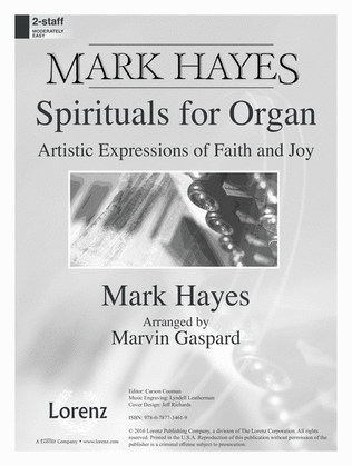 Book cover for Mark Hayes: Spirituals for Organ (Digital Delivery)