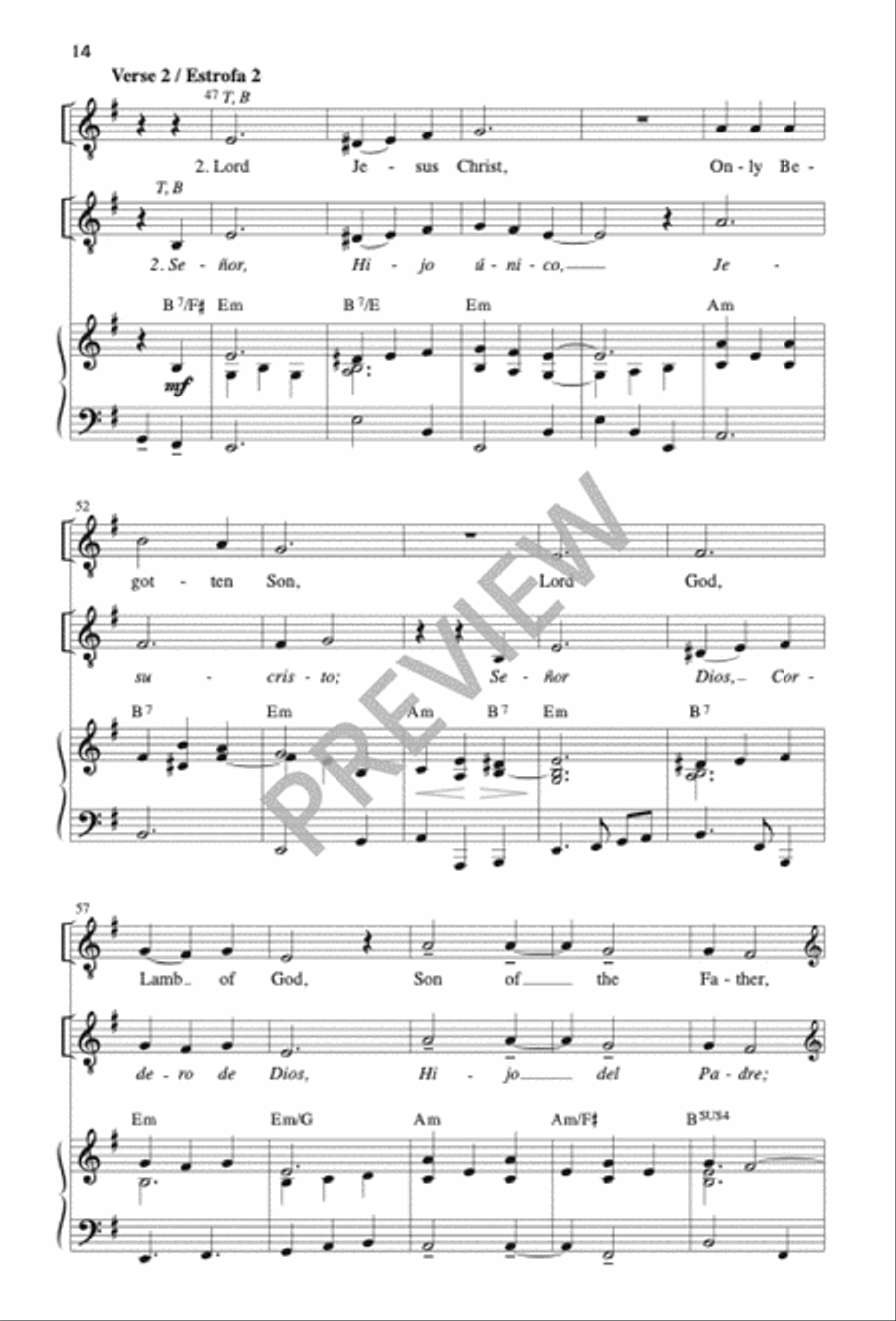 Mass of the Sun of Justice / Misa Sol de Justicia 4-Part scores gallery preview page 15