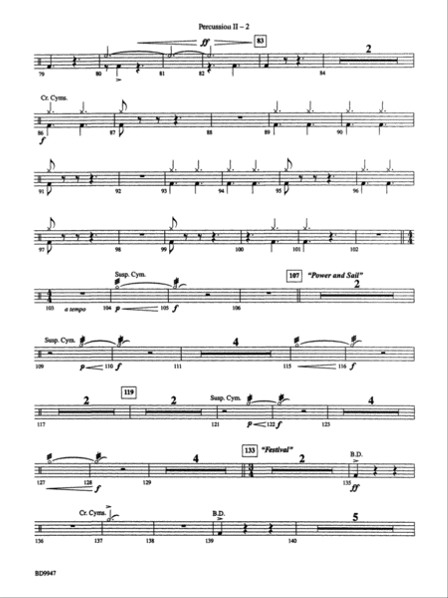Chesapeake: 2nd Percussion Concert Band scores gallery preview page 2