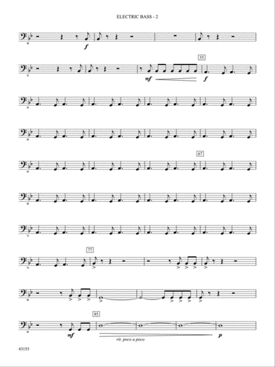A Mad Russian's Christmas: Electric Bass Concert Band scores gallery preview page 2