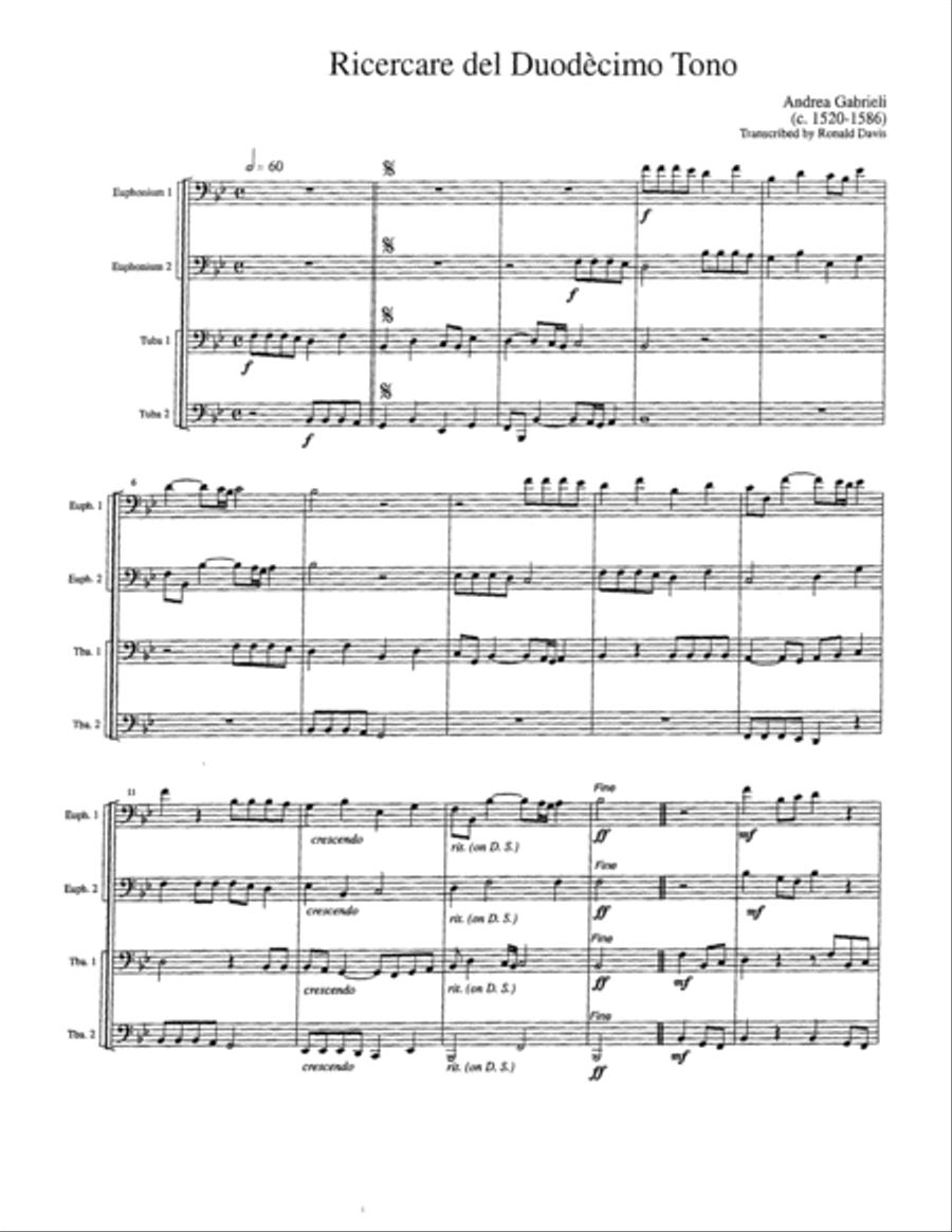 Ricercare del Duodecimo Tono EETT scores gallery preview page 4