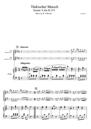 "Turkish March" piano trio/ Soprano Sax duet
