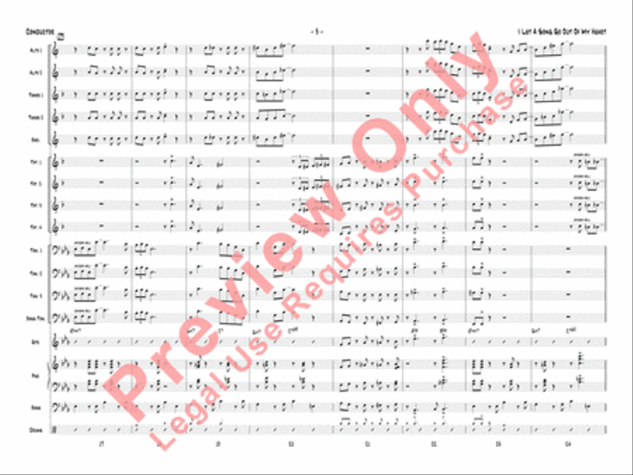 I Let a Song Go Out of My Heart Jazz Ensemble scores gallery preview page 6