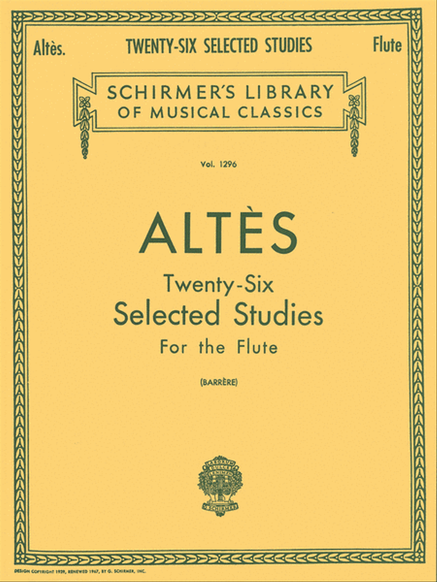 Twenty-Six Selected Studies Flute scores gallery preview page 1
