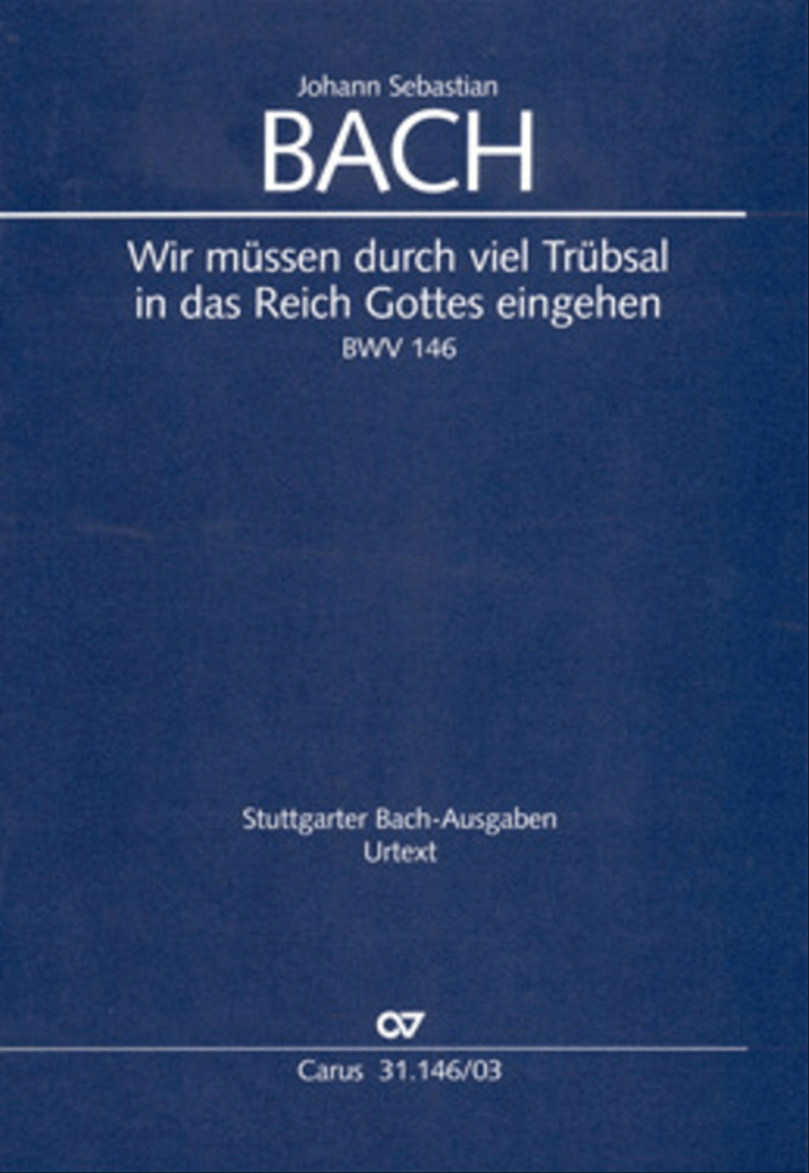 Through bitter tribulation we enter into God's kingdom (Wir mussen durch viel Trubsal in das Reich Gottes eingehen) 4-Part scores gallery preview page 1