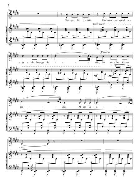DE FALLA: Seguidilla murciana (transposed to E major)