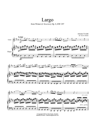 Largo from Winter (L'Inverno) for guitar and piano