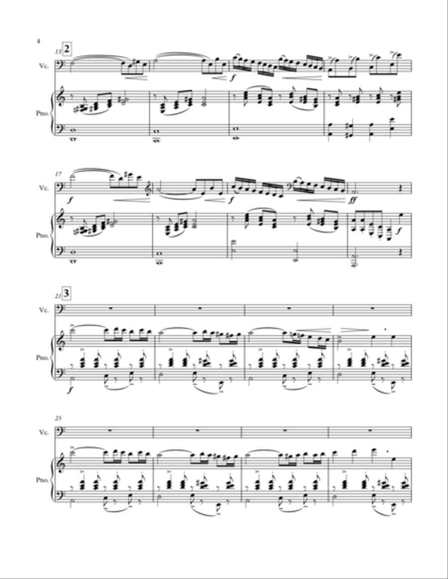 Rondo in A minor for Cello and Orchestra (Cello and Piano Reduction) Piano scores gallery preview page 4