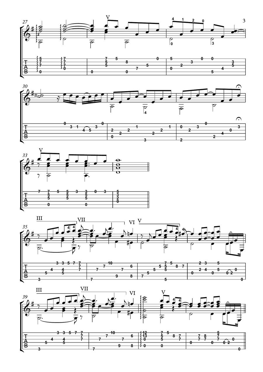 Samba Pa Ti Acoustic Guitar scores gallery preview page 3