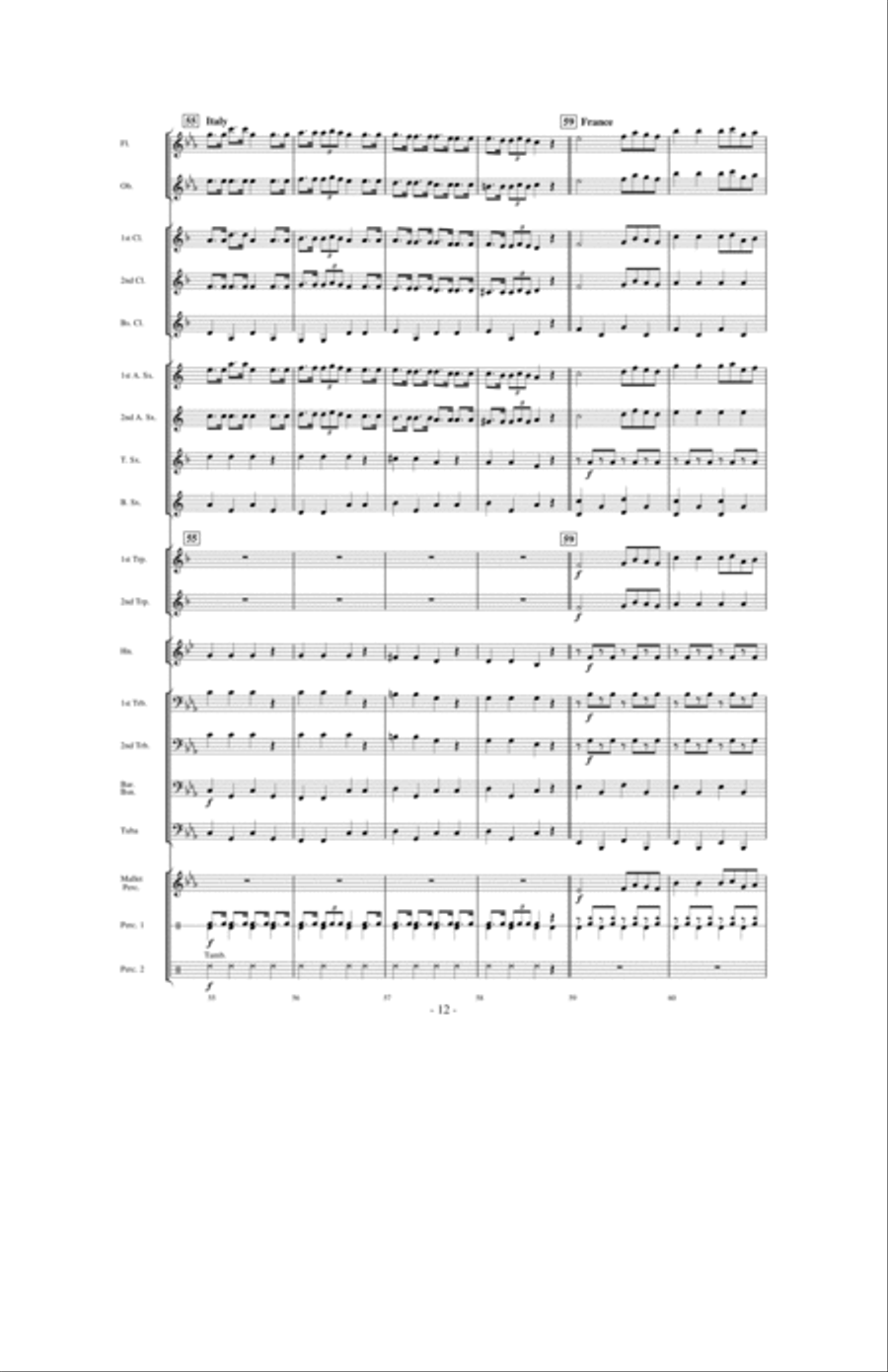 Around the World in 80 Measures Concert Band scores gallery preview page 11