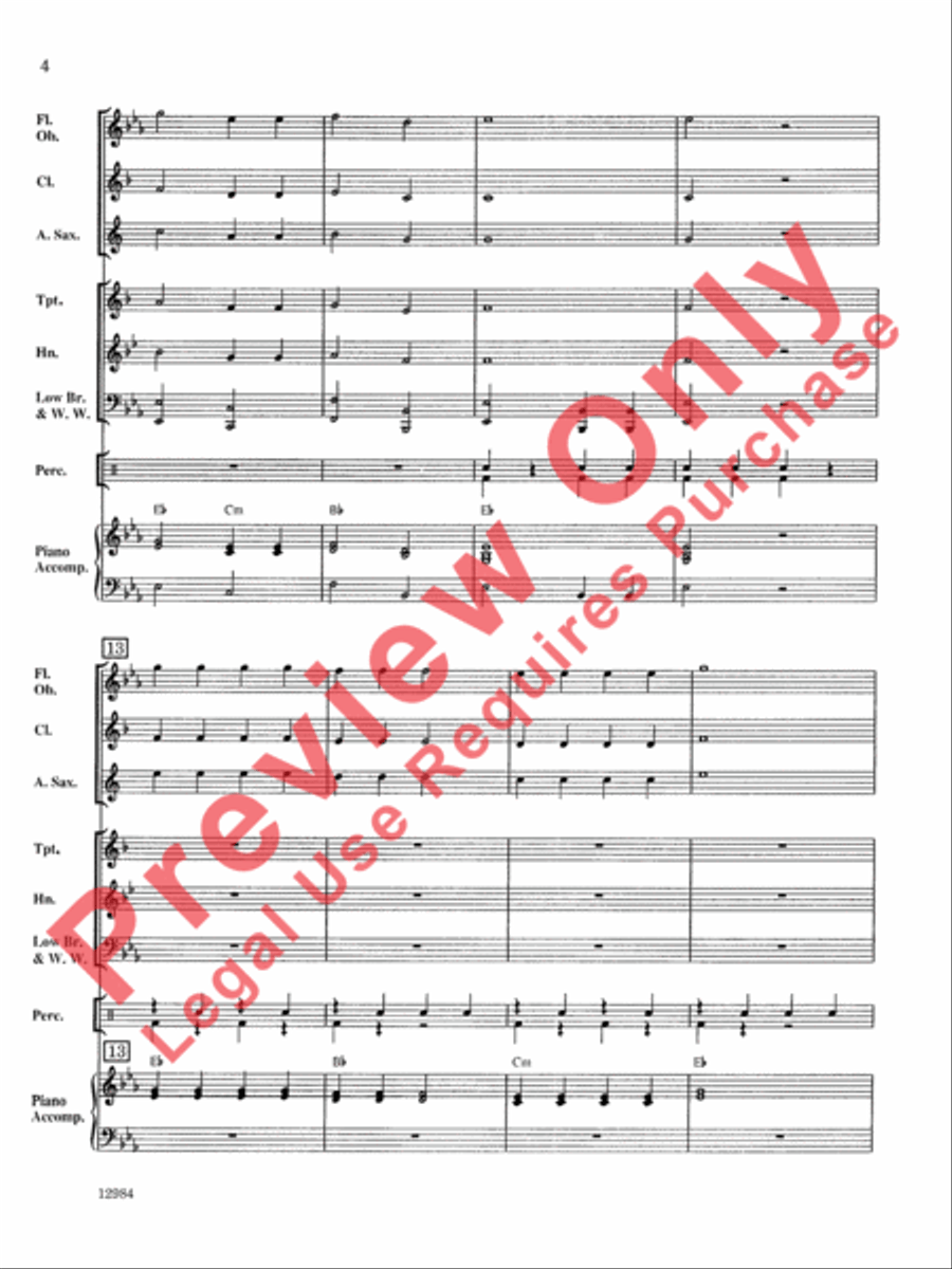 First Christmas March Concert Band scores gallery preview page 5