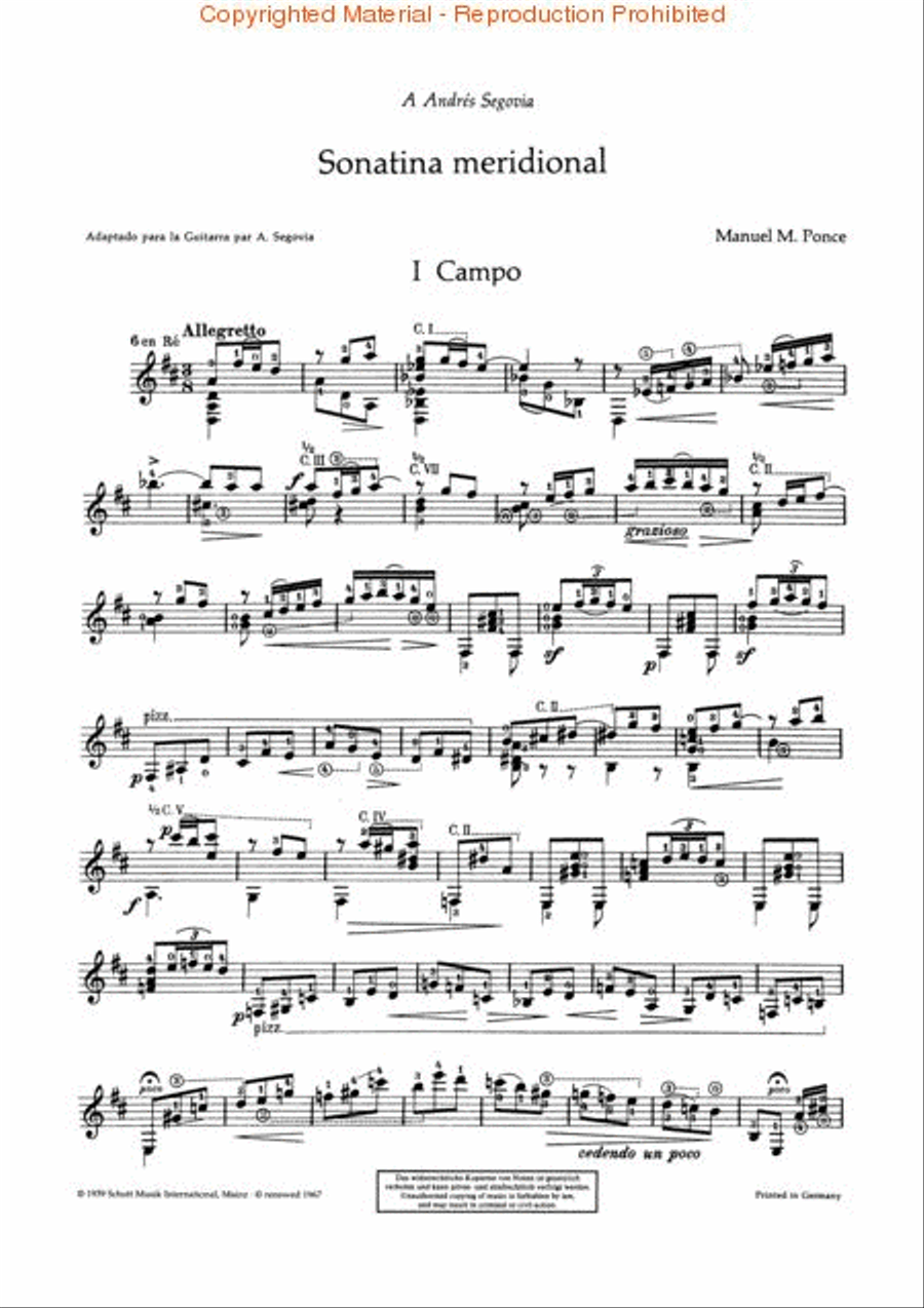 Sonatina Meridional Acoustic Guitar scores gallery preview page 2