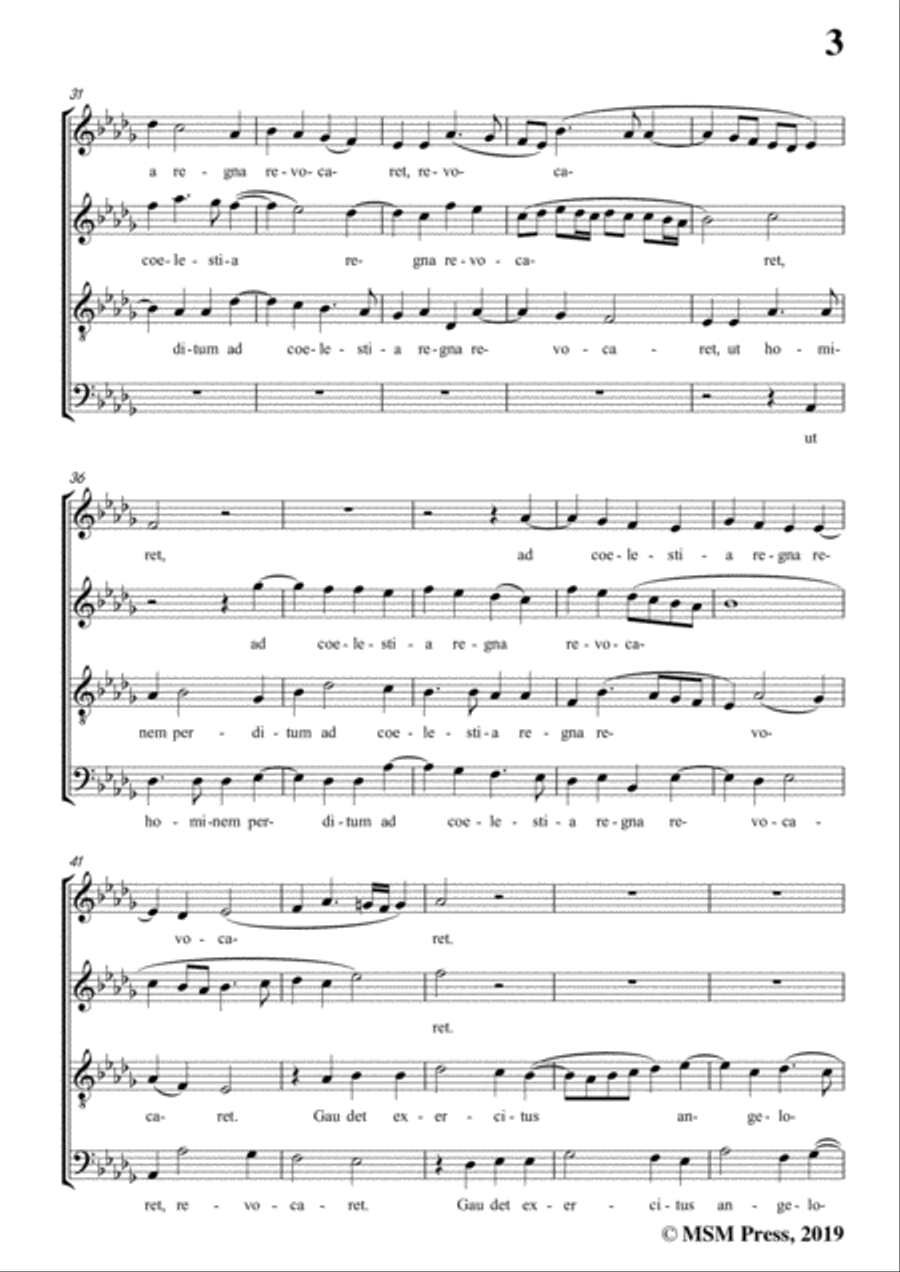 Goudimel-Hodie nobis coelorum,in D flat Major,for A cappella 4-Part scores gallery preview page 5
