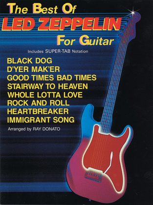 Book cover for The Best Of Led Zeppelin For Guitar - Easy Guitar