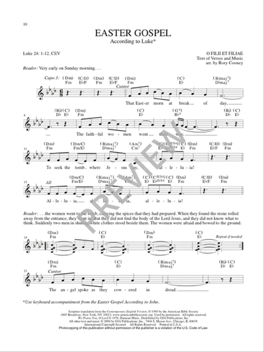 Easter Gospels - F minor edition Flute scores gallery preview page 9