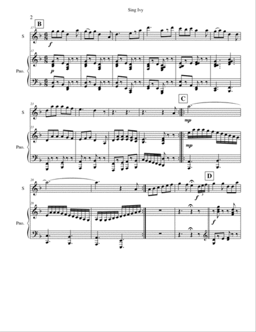 Folk Songs for Young Folks, Vol. 1 - oboe and piano Piano scores gallery preview page 2