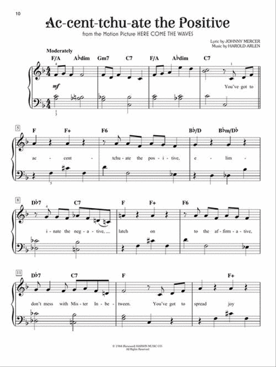 Jazz Songs for Kids Easy Piano scores gallery preview page 6