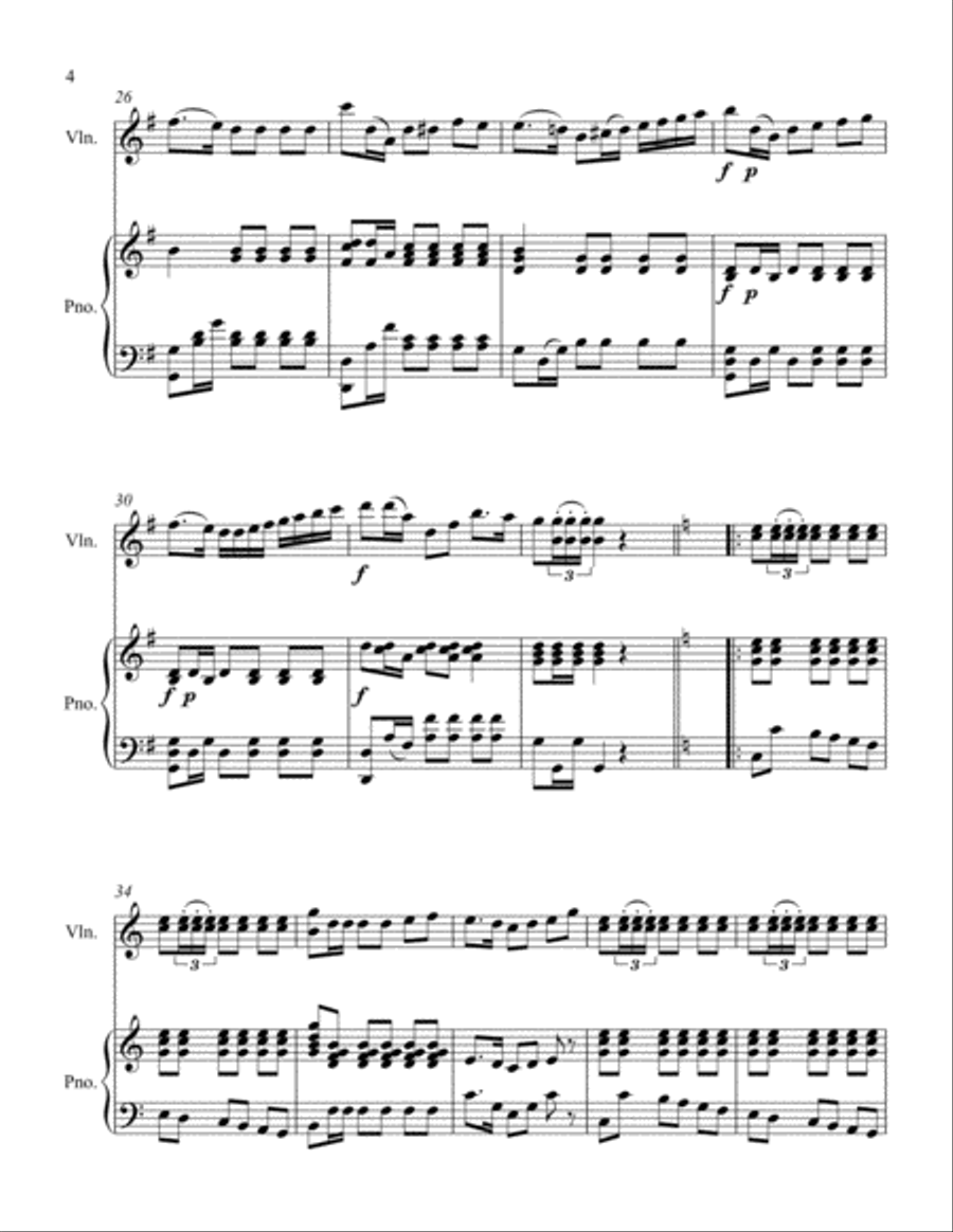 Bolero Violin Solo scores gallery preview page 4