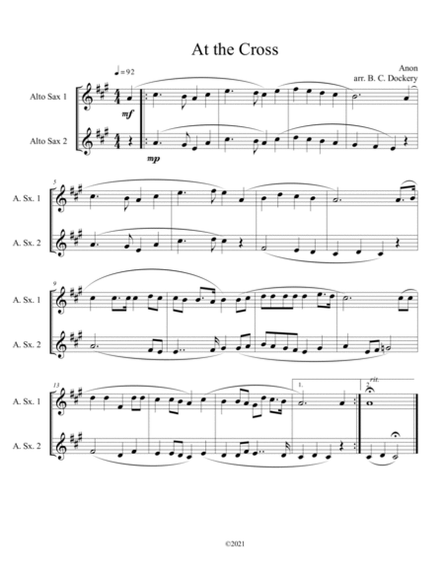 20 Easter Hymn Duets for 2 Alto Saxes: Vols. 1 & 2 image number null