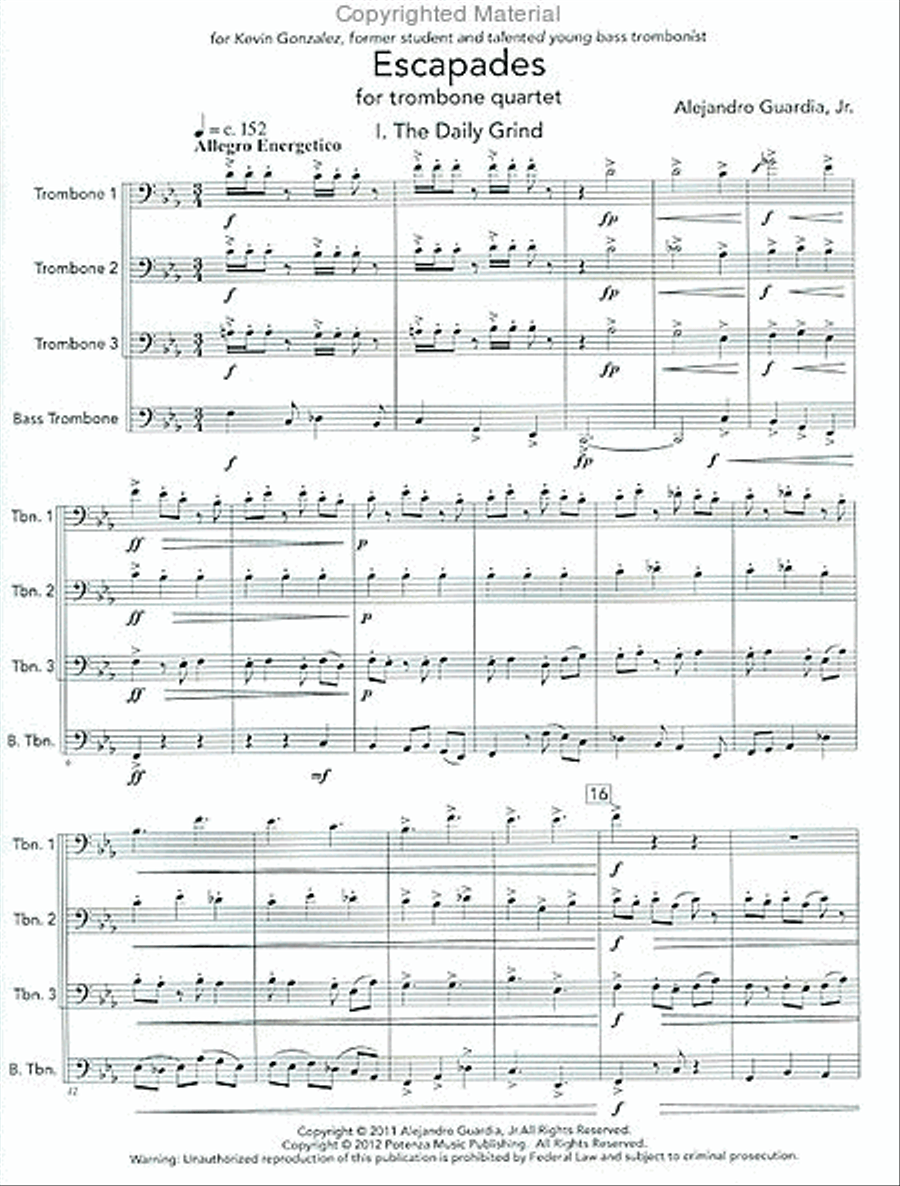 Escapades Trombone Quartet scores gallery preview page 2