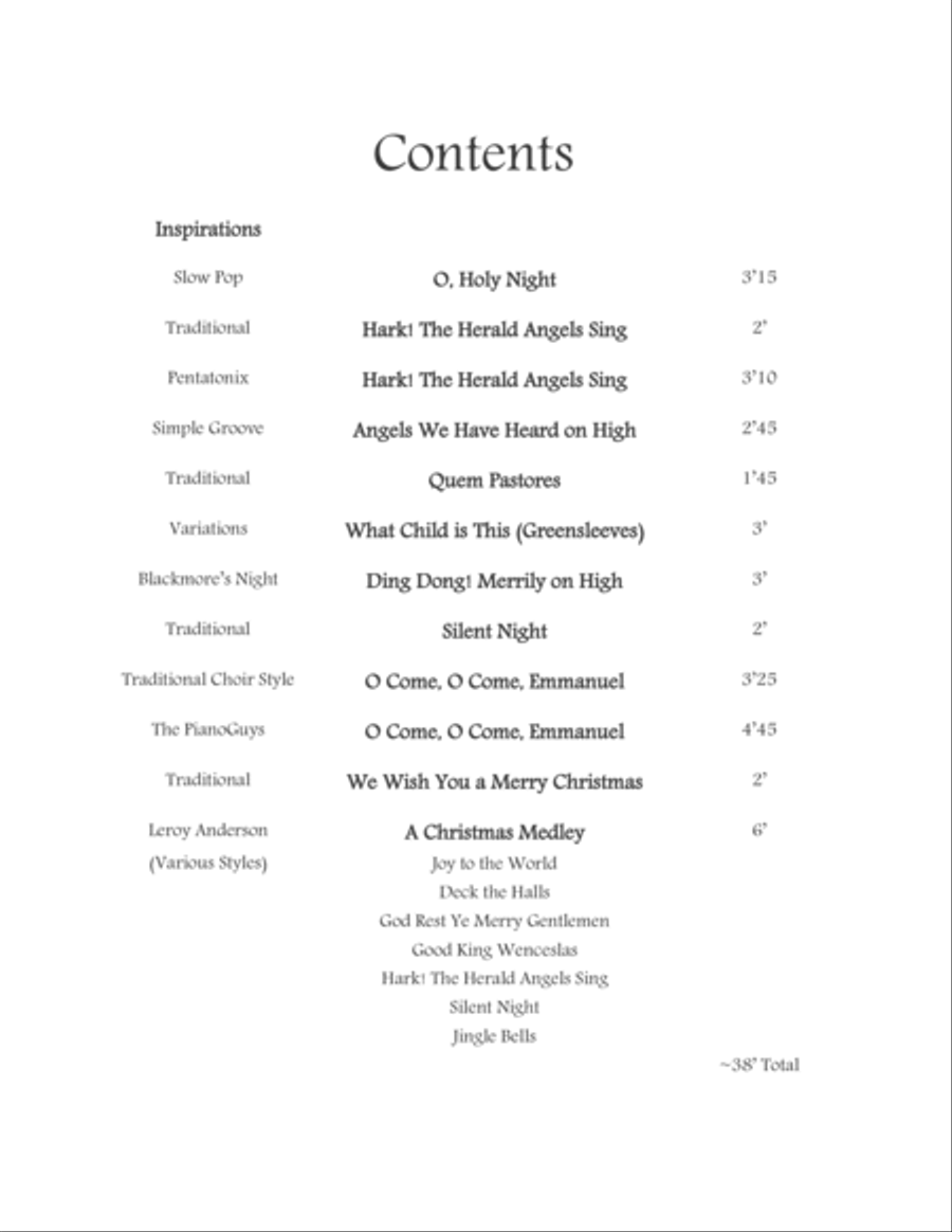 The Christmas Book: A String Quartet Collection (Inspired by various artistes) String Quartet scores gallery preview page 2