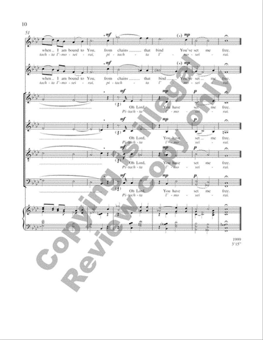 Psalm 116 (Verse 16) (Truly Lord, I am Free/Ana Adonai) SA scores gallery preview page 12