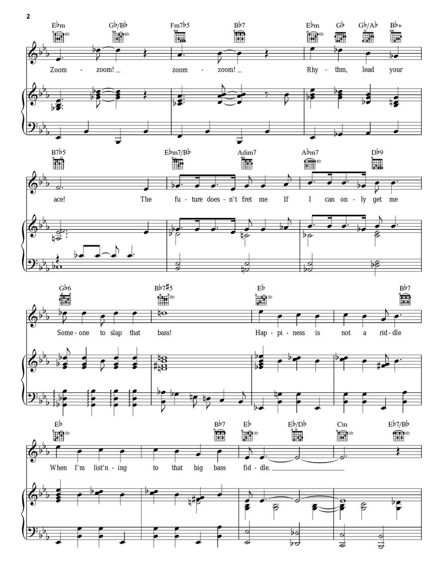 Slap That Bass Piano, Vocal, Guitar scores gallery preview page 2