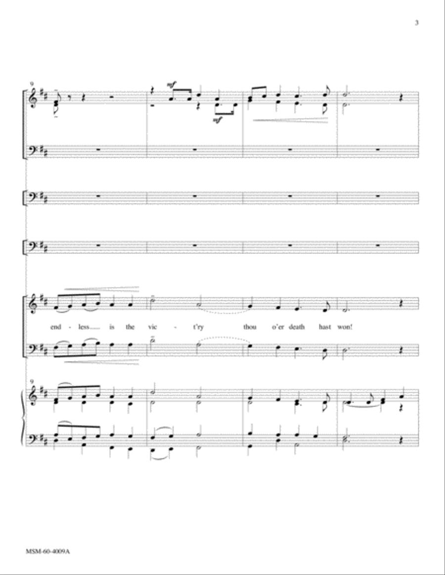 Thine Is the Glory Choir scores gallery preview page 3