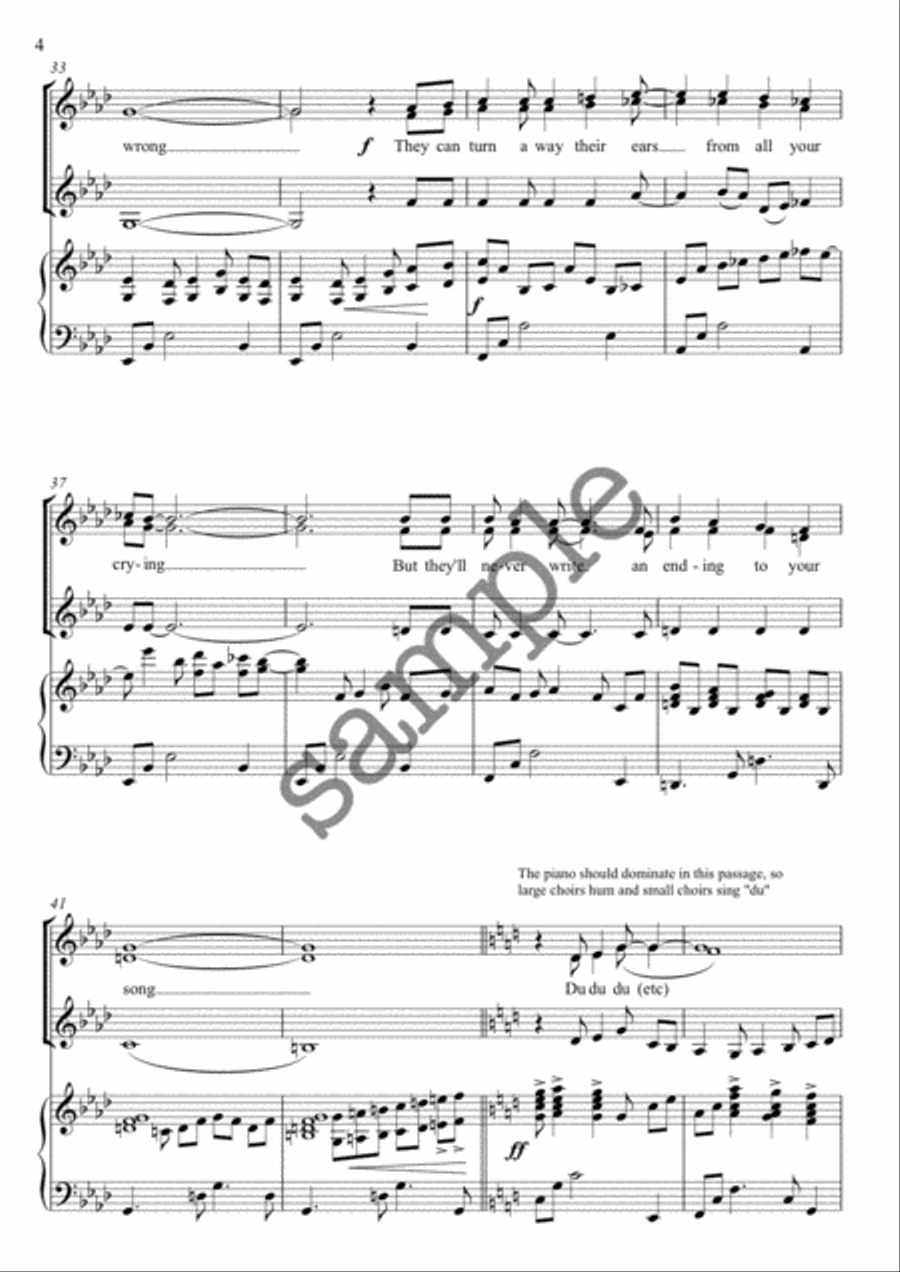 Nelson Mandela - Across the Skies SSAA scores gallery preview page 4