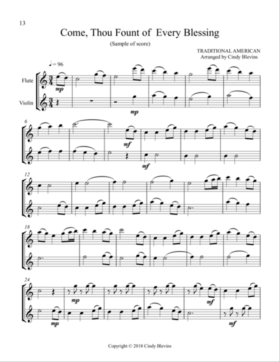 12 Favorite Hymns, Flute and Violin