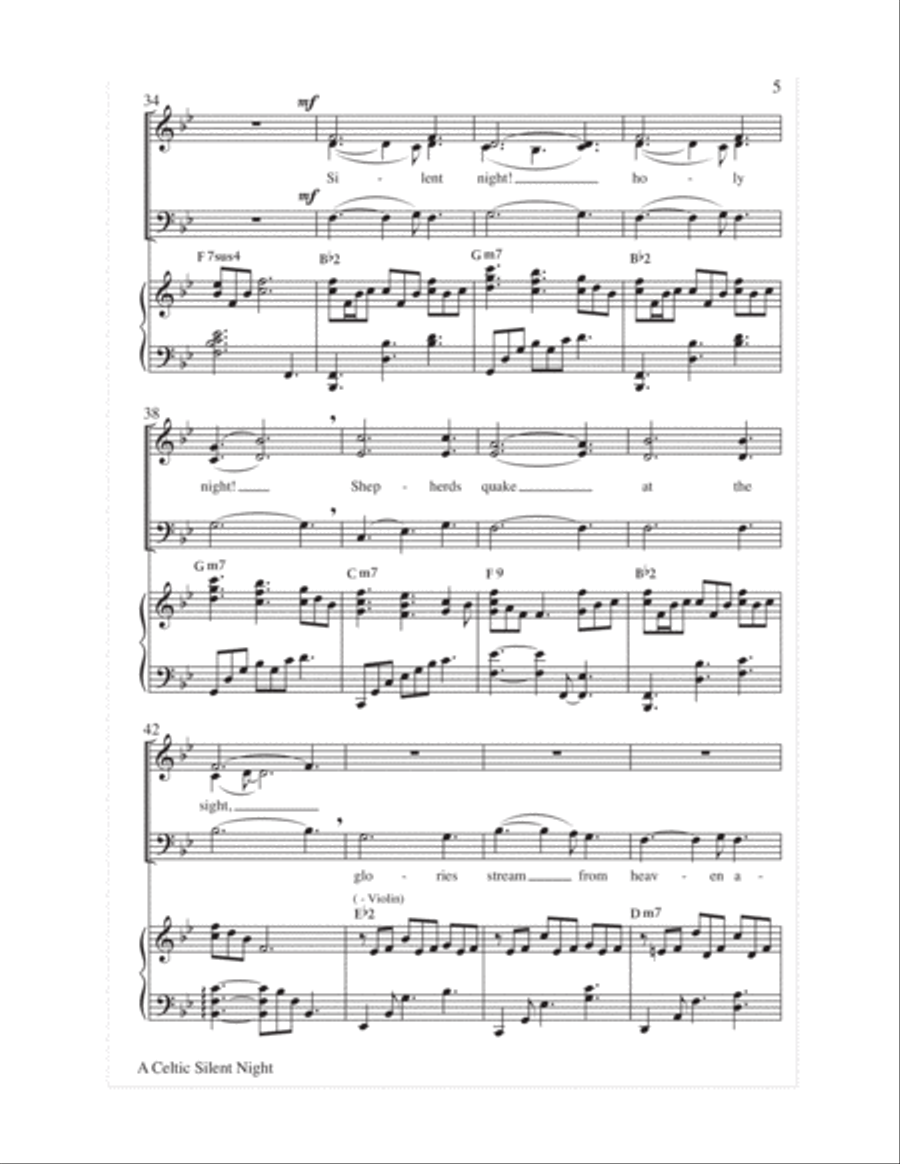 A Celtic Silent Night A Celtic Silent Night 3-Part scores gallery preview page 6