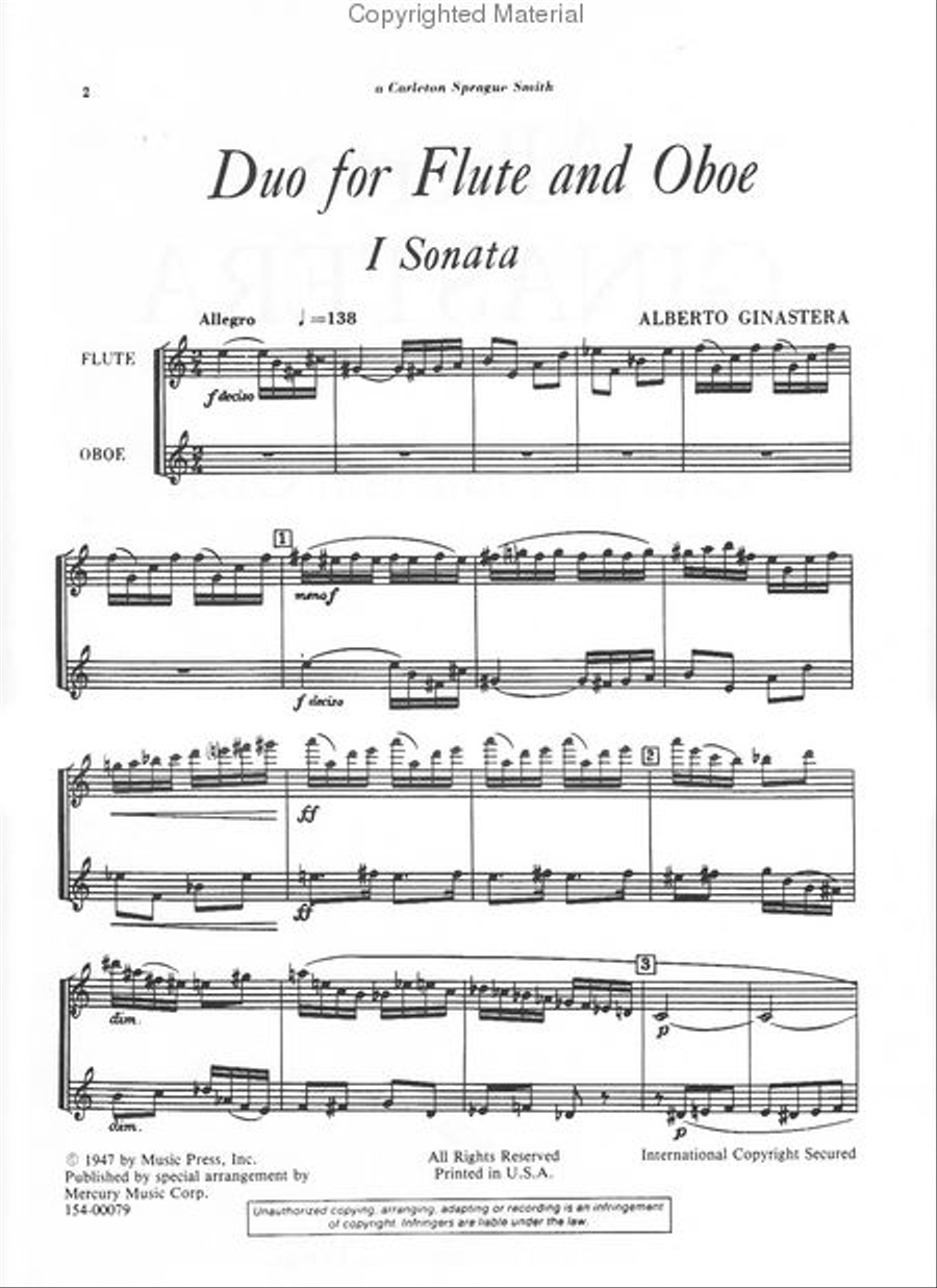 Duo For Flute And Oboe Duo For Flute And Oboe Woodwind Duet scores gallery preview page 2
