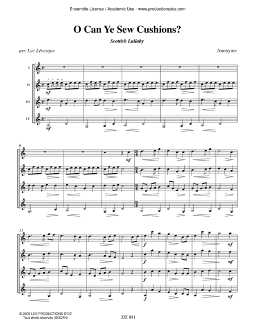 Two Celtic Lullabies Guitar Ensemble scores gallery preview page 2