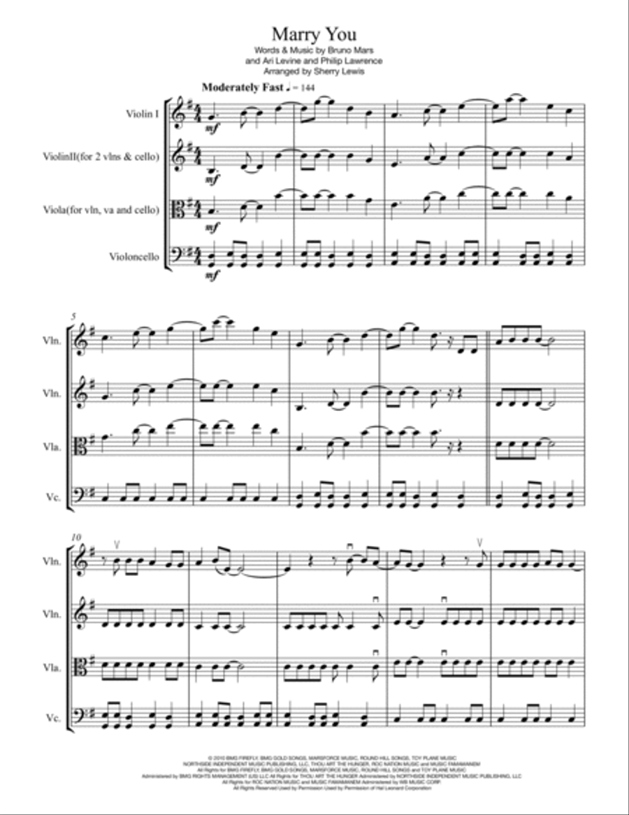 Marry You String Trio scores gallery preview page 4