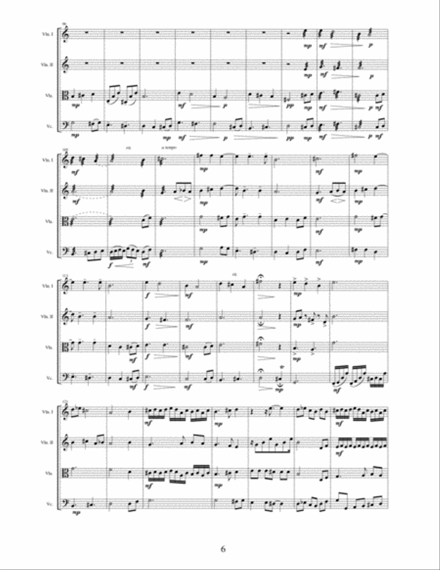 String Quartet #1 String Quartet scores gallery preview page 6