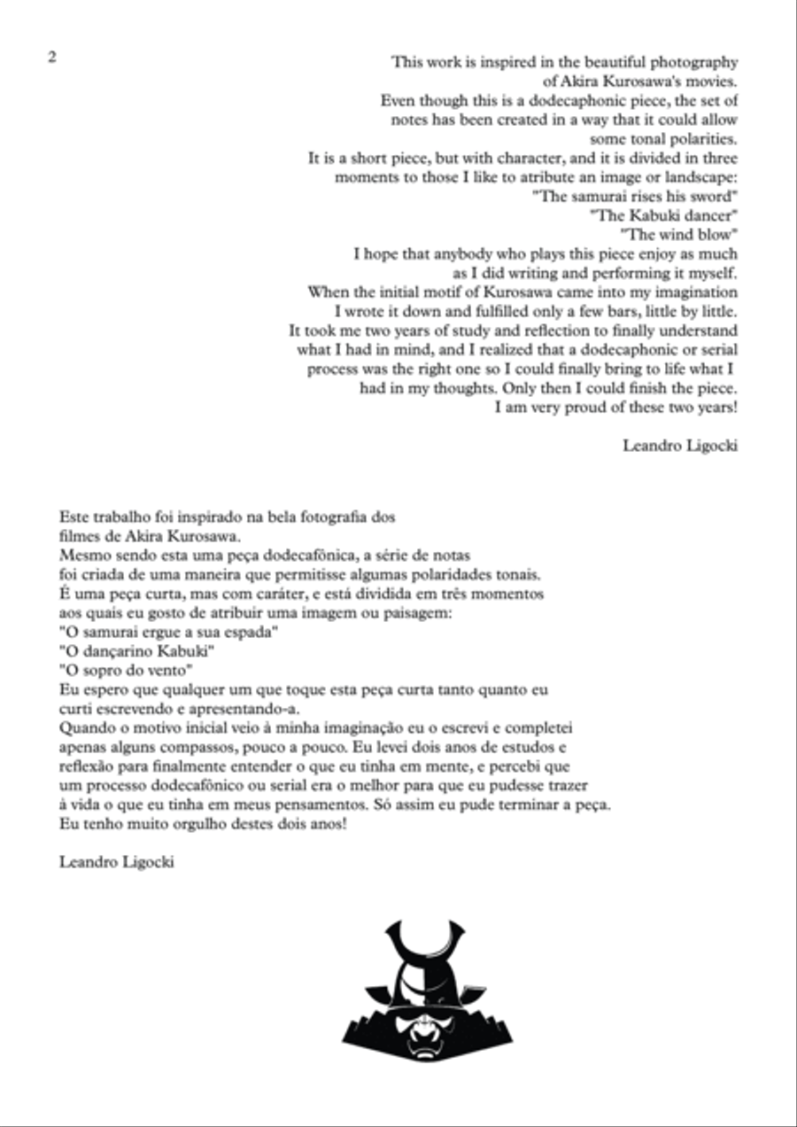 Kurosawa - for solo guitar Guitar Solo scores gallery preview page 2