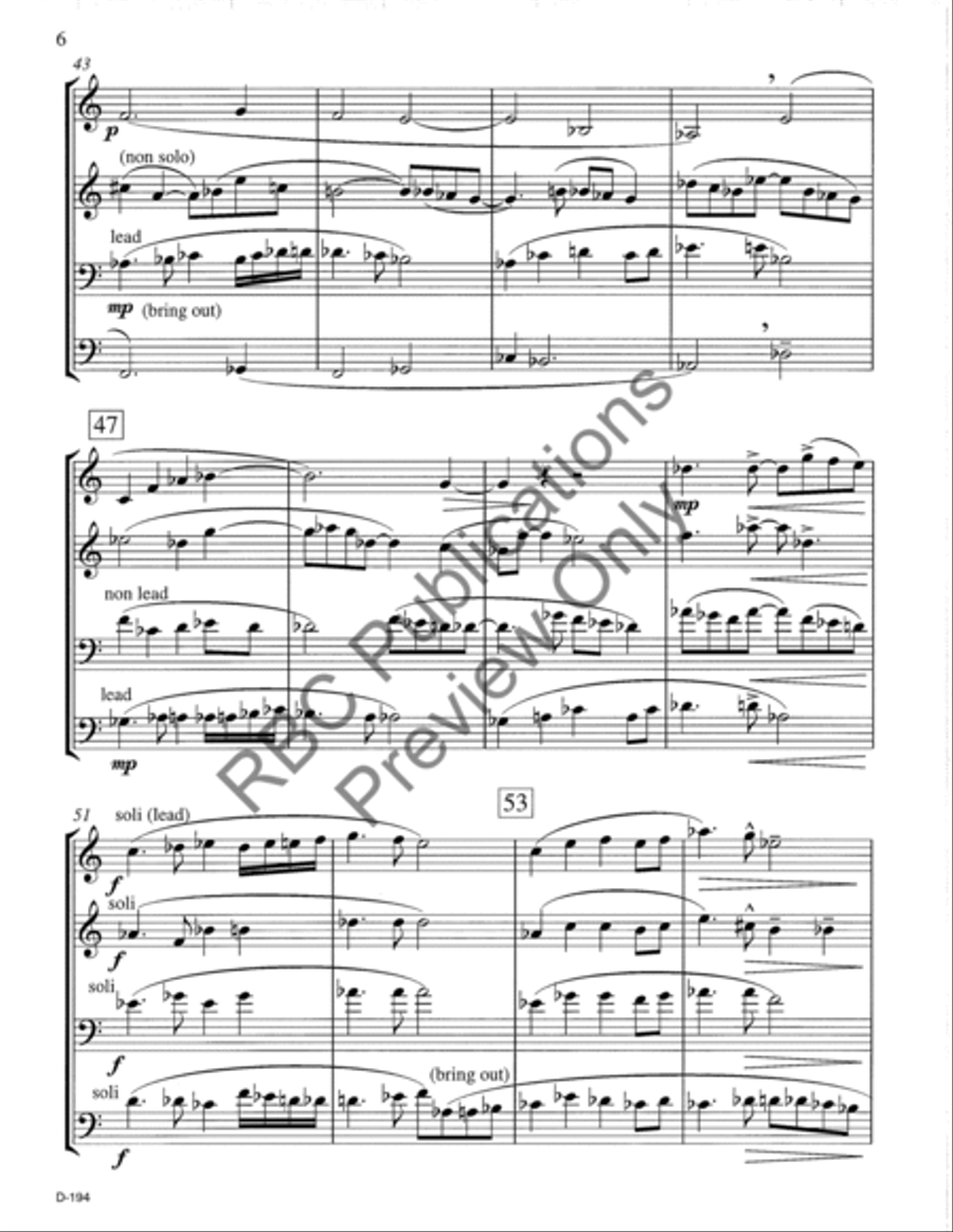 Fanfare And Fiebre Brass Quartet Brass Quartet scores gallery preview page 7