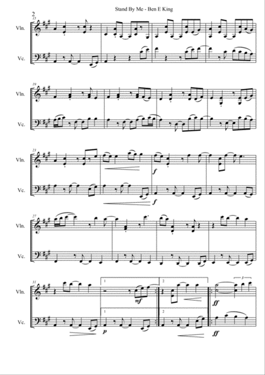 Stand By Me Set of Parts scores gallery preview page 2