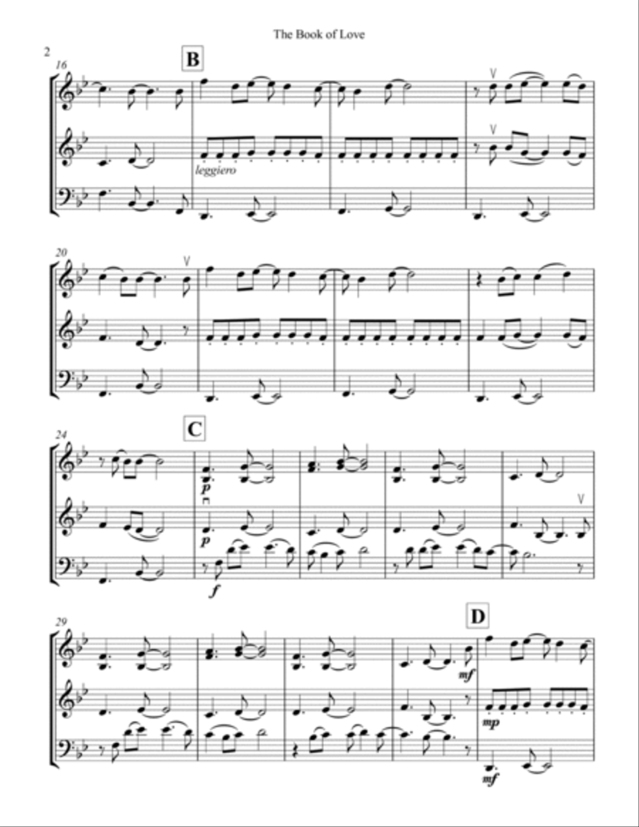 The Book Of Love String Trio scores gallery preview page 2