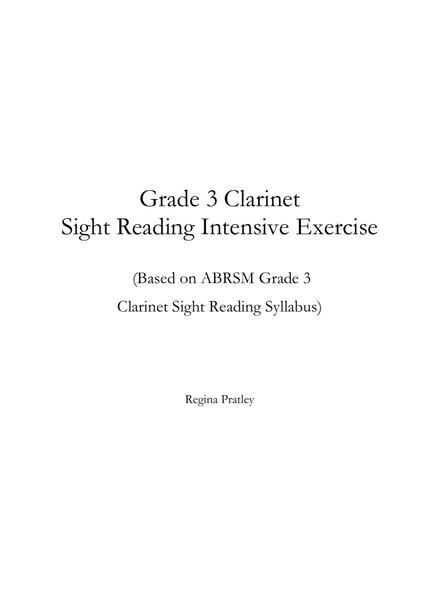 Grade 3 Clarinet Sight Reading Intensive Exercise