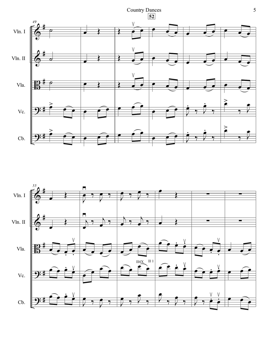 Country Dances String Orchestra scores gallery preview page 6