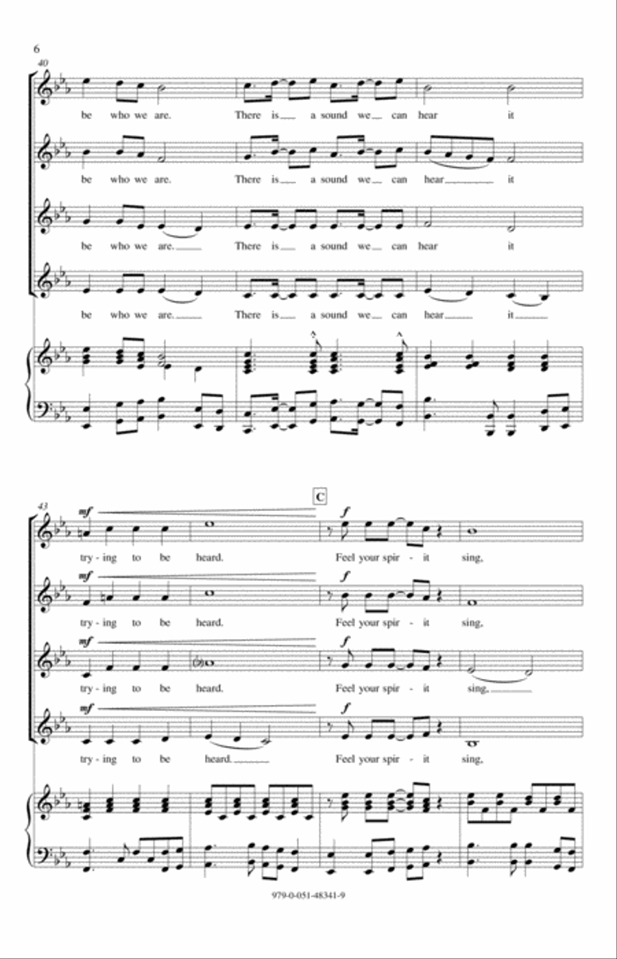Feel Your Spirit Sing Feel Your Spirit Sing SSAA scores gallery preview page 6
