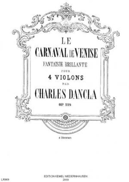 Le carnaval de Venise : fantaisie brillante pour 4 violons, op. 119