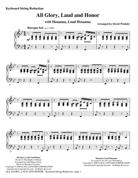 All Glory, Laud, And Honor (with Hosanna, Loud Hosanna) - Keyboard String Reduction